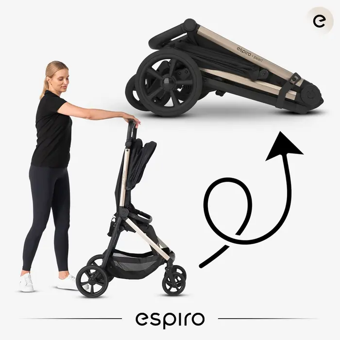 Espiro Pearl прогулочная коляска с большими колесами, всесезонная