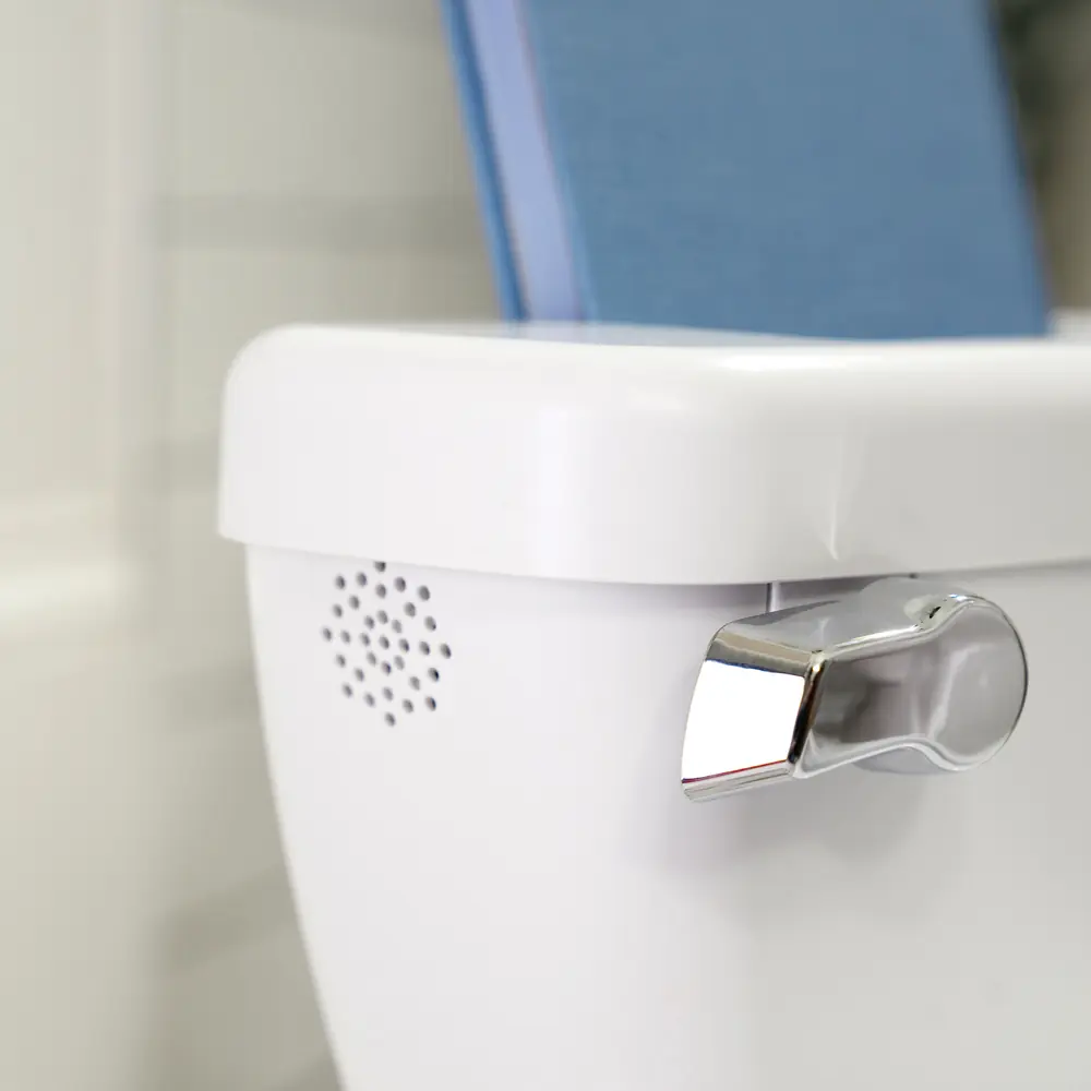 Хромированная ручка смыва со звуком воды на детском горшке-унитазе Ingenuity My Size Potty Pro