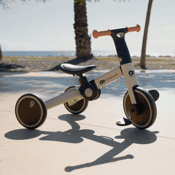 Три функції в одному, Kinderkraft 4TRIKE - легкий триколісний велосипед, біговел (від 1 року) • Primrose Yellow (KR4TRI00YEL0000)
