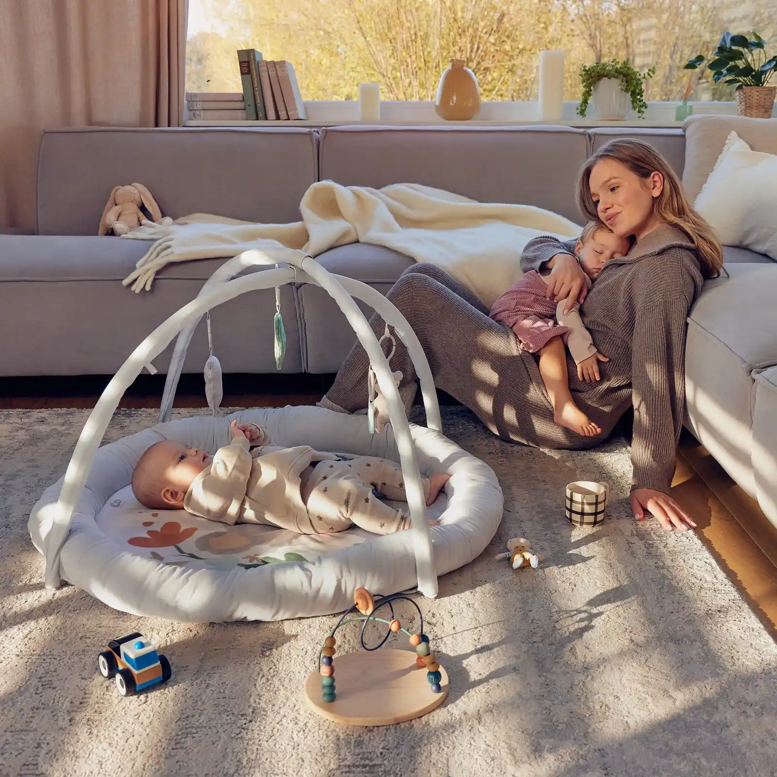 Kinderkraft Cozyplay - развивающий коврик • Light Grey (KPCOZY00LGR0000)