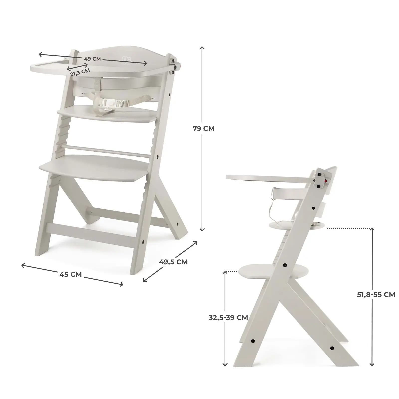 Kinderkraft Enock - стульчик для кормления (от 6 месяцев до 35 кг) • Beige (KKKENOCBEGF0000)