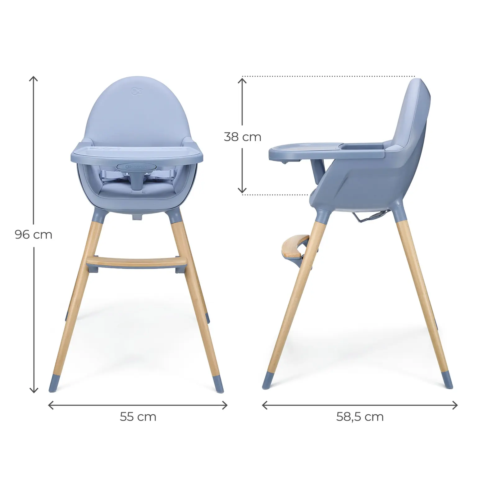 Kinderkraft Fini 2 - стульчик для кормления 2 в 1 • Beige (KHFINI02BEG0000)
