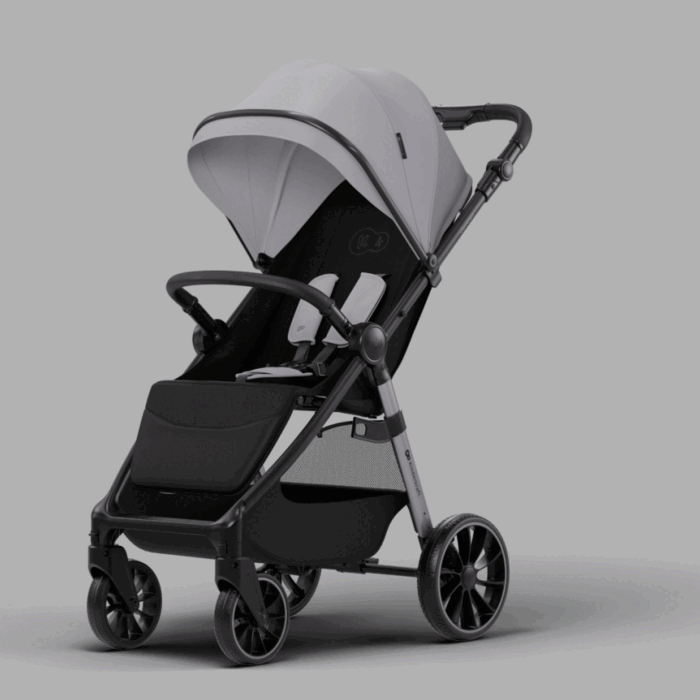 Просторное сиденье для отдыха, Kinderkraft Grande 2 - прогулочная коляска с большими колесами • Beige (KSGRAN02BEG0000)