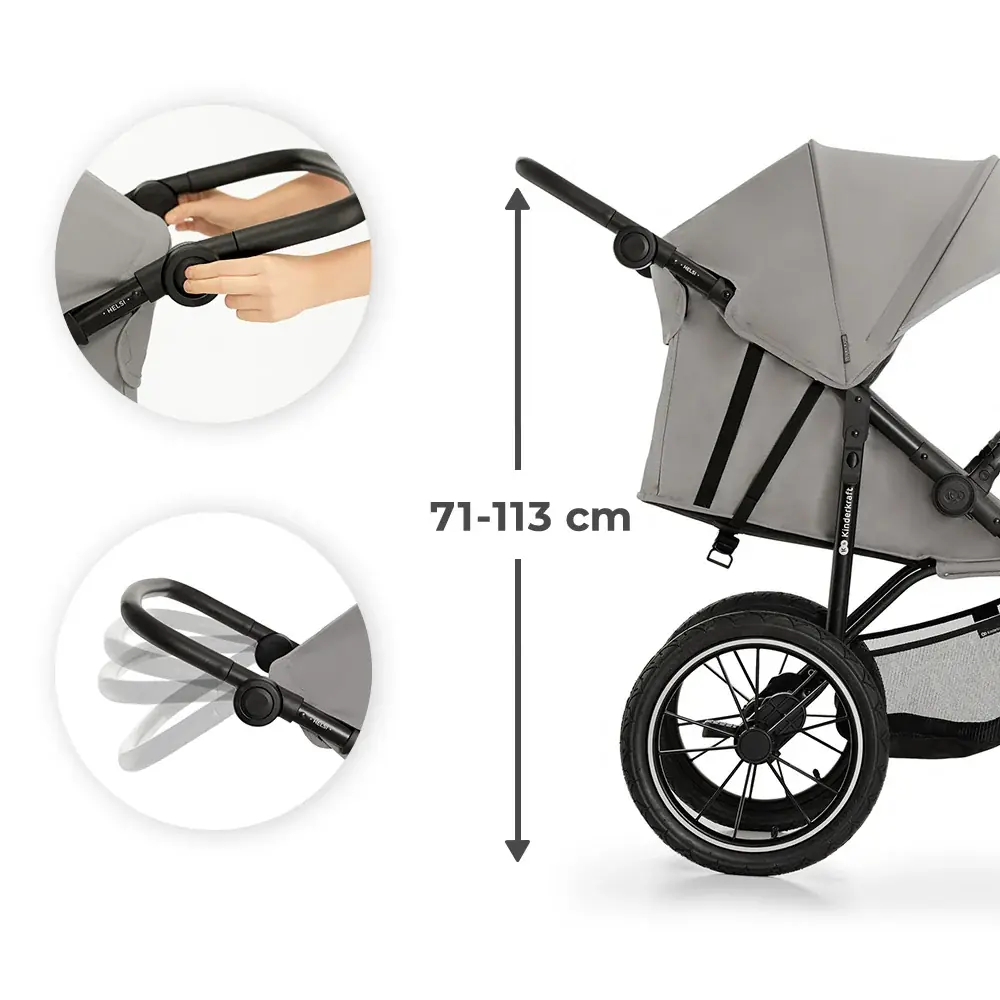 Регульована ручка Kinderkraft Helsi 2, діапазон 71-113 см