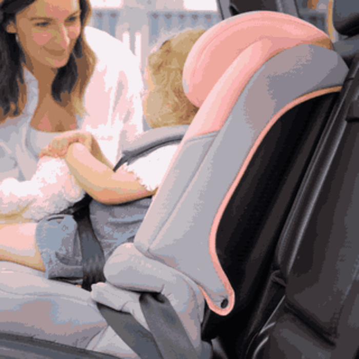 Защита SPS и подголовник H-GUARD, Kinderkraft i-Comfy i-Size - автокресло для детей (от 15 месяцев до 12 лет / 76 - 150 см) • Black (KCICOM00BLK0000)