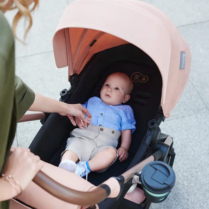 Большая люлька, Kinderkraft Moov 2 Air - универсальная коляска 3 в 1 для путешествий, большие колеса, автокресло Mink Pro i-Size • Moonlight Grey (KSMOOV02GRY0000)