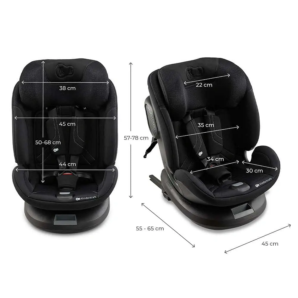 Kinderkraft Xpedition 3 i-Size - автокресло для детей (от 0 до 12 лет / 40 - 150 см), поворот 360° • Black (KCXPED03BLK0000)