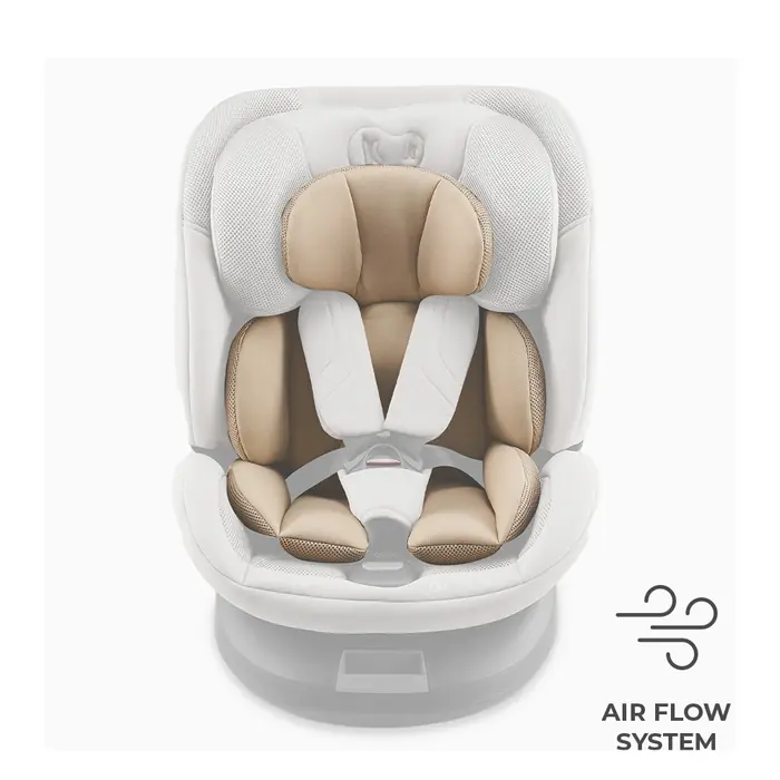 Эргономичный вкладыш для самых маленьких, Kinderkraft Xpedition 3 i-Size - автокресло для детей (от 0 до 12 лет / 40 - 150 см), поворот 360° • Black (KCXPED03BLK0000)