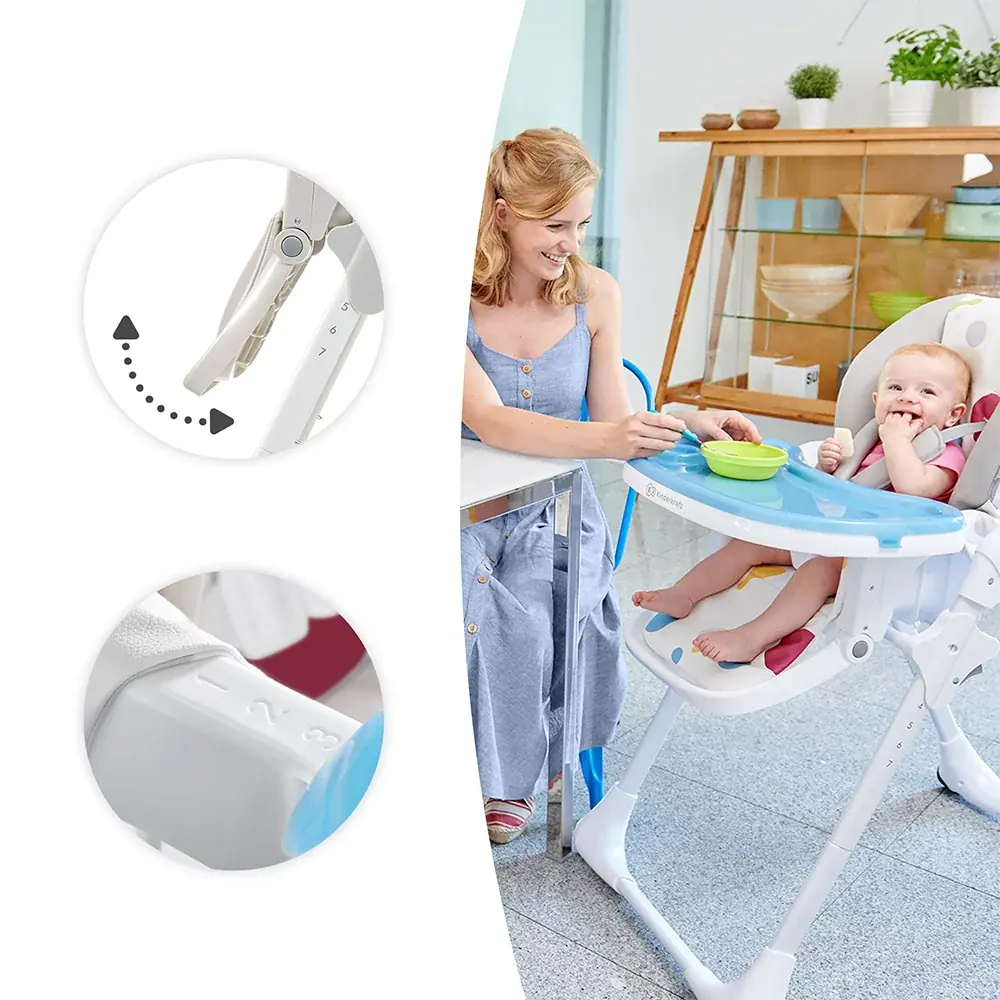 Регулировка подножки и столика стульчика Kinderkraft Yummy