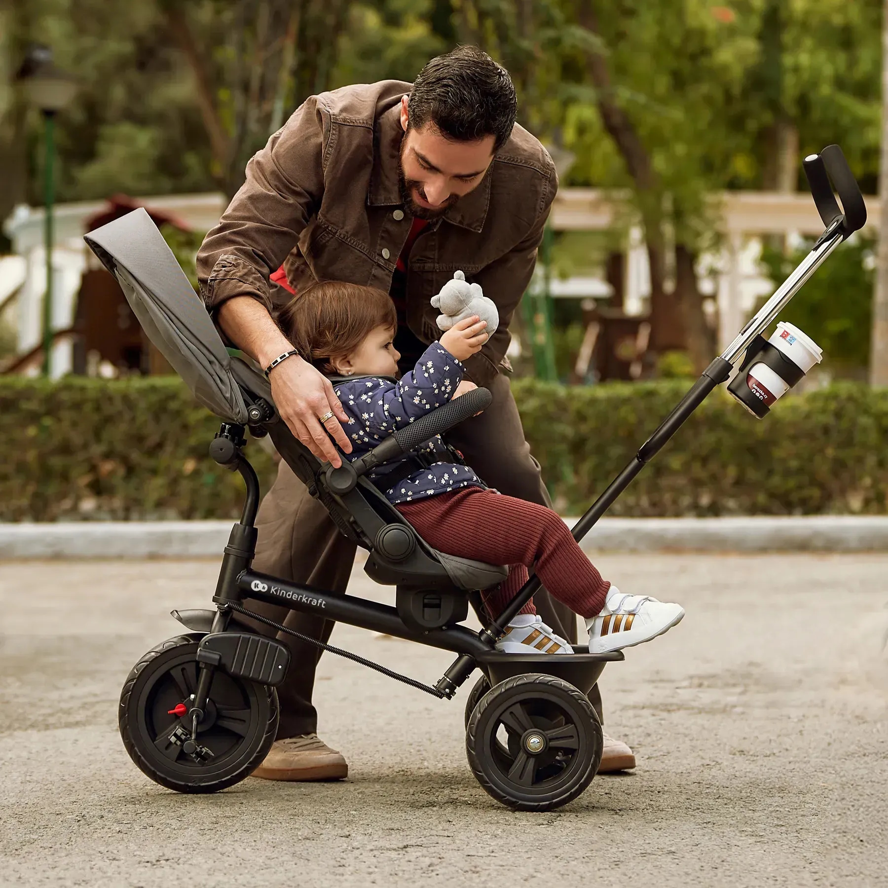 Дитячий триколісний велосипед із батьківською ручкою Kinderkraft Aston 2 Plus фото