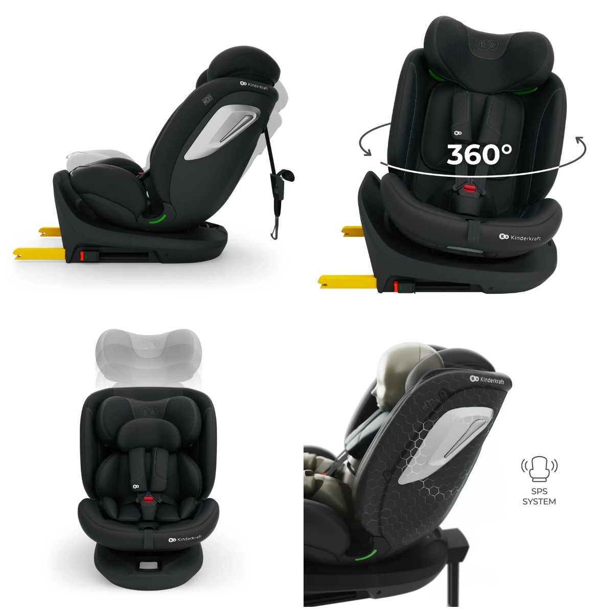 Поворотное автокресло для детей Kinderkraft i-Grow 2 Plus i-Size фото