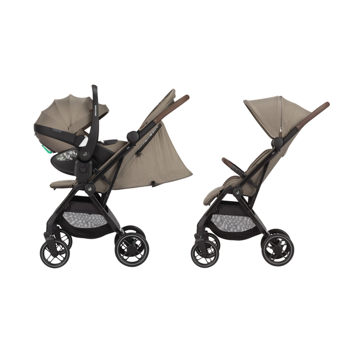 Smart Travel System, Maxi-Cosi Soho - прогулочная коляска с автоматическим складыванием • Twillic Black