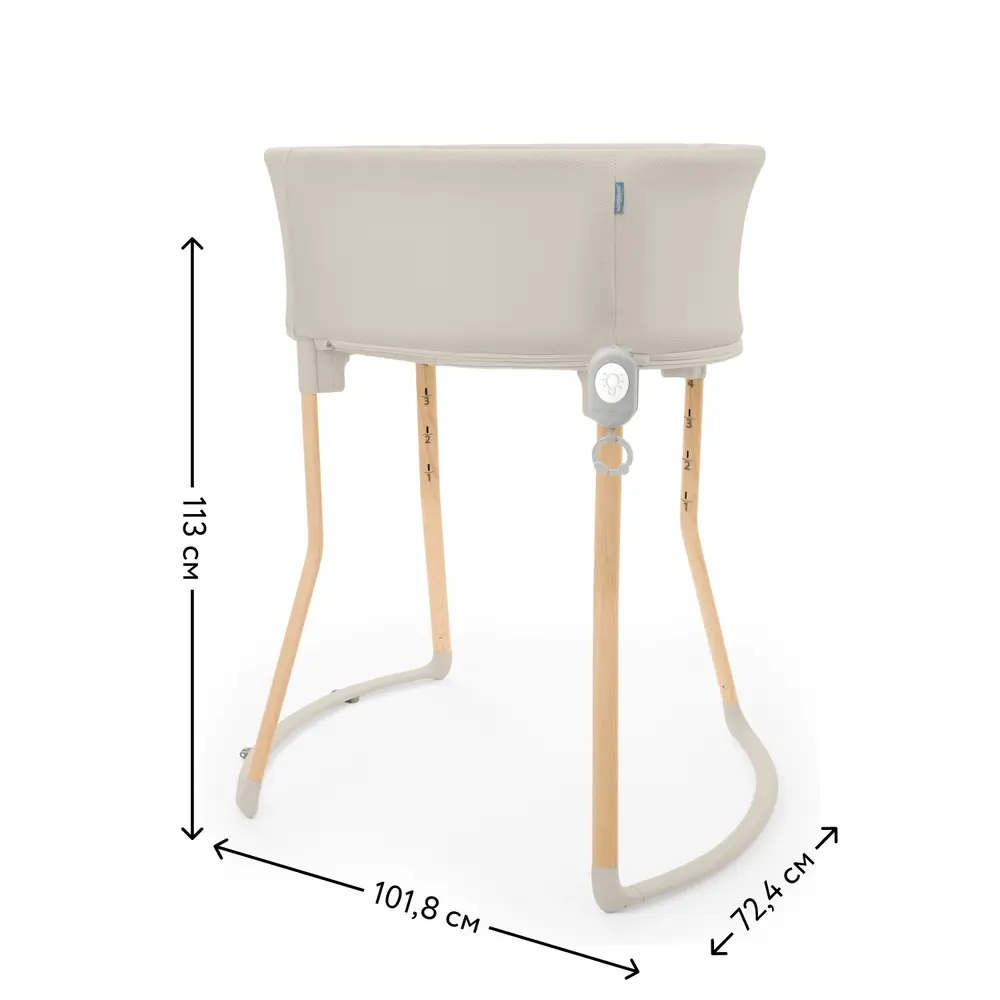 Схема розмірів колиски Ingenuity Right Height