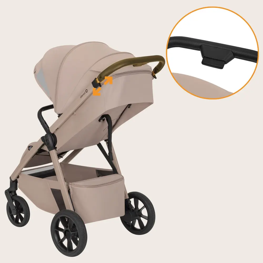 Комфортное управление для родителей, Lionelo Bett - прогулочная коляска, коляска с термоорганайзером для путешествий • Beige Sand