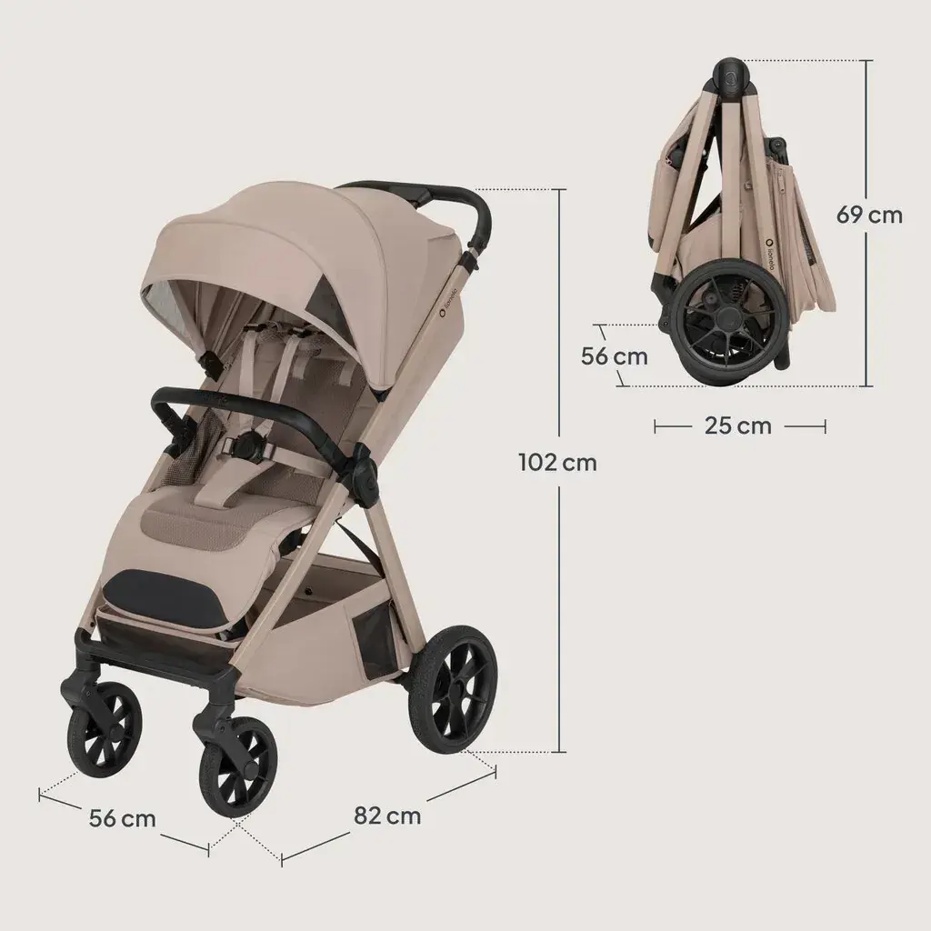 размеры коляски Lionelo Bett