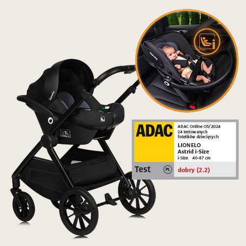 Lionelo Layla 3 в 1 - Автокресло Astrid i-Size в комплекте