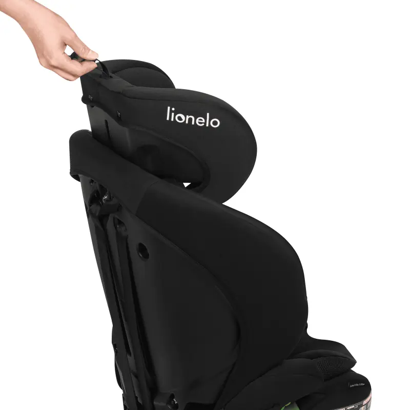 Регулируемый подголовник, Lionelo Levi Fix i-Size - автокресло для ребенка (76-150 см) • Black Carbon