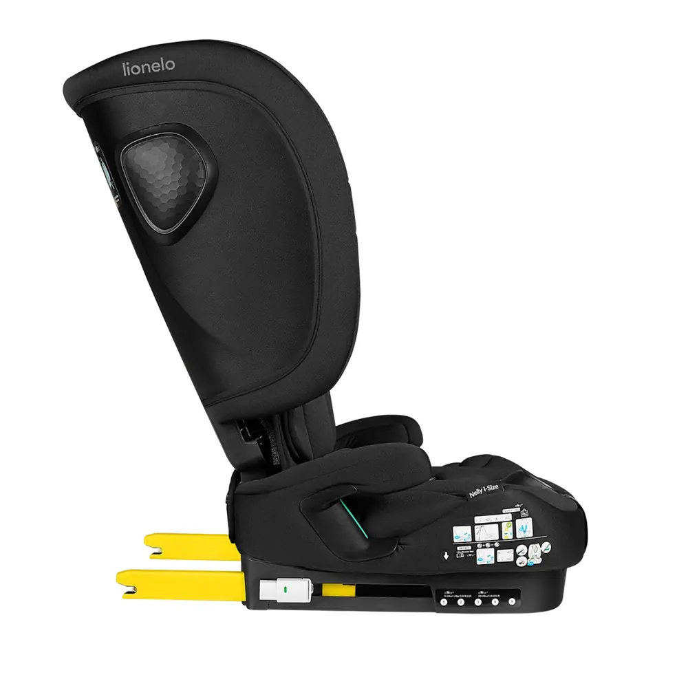 Регулируемый наклон спинки, Lionelo Nelly i-Size - складное детское автокресло, крепление ISOFIX и Top Tether • Black Carbon