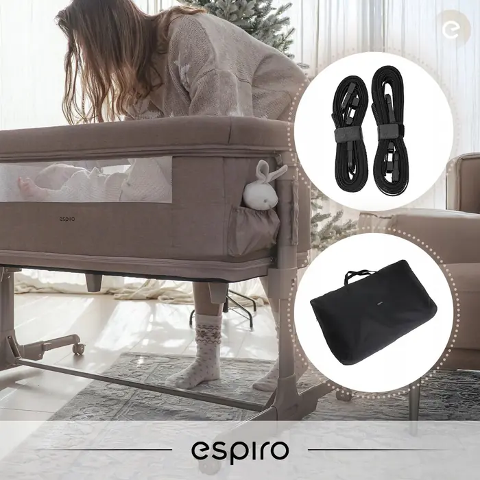 Espiro Cloud приставная детская кроватка от рождения и манеж