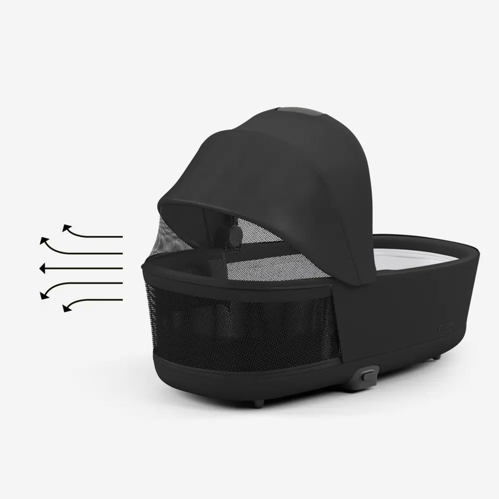 Люлька Cybex Priam Lux с открытыми сетчатыми окошками