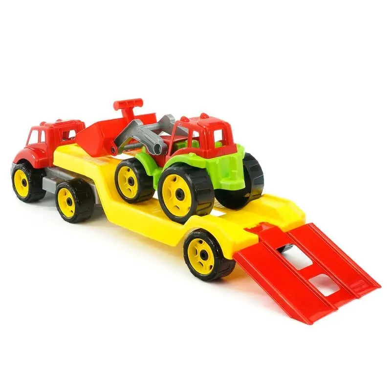 Автовоз Technok Toys з рампою, на причепі трактор