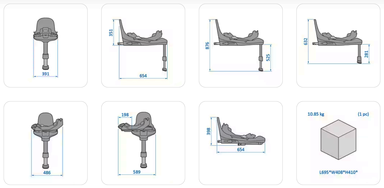 Размеры базы Maxi-Cosi FamilyFix 360 Pro
