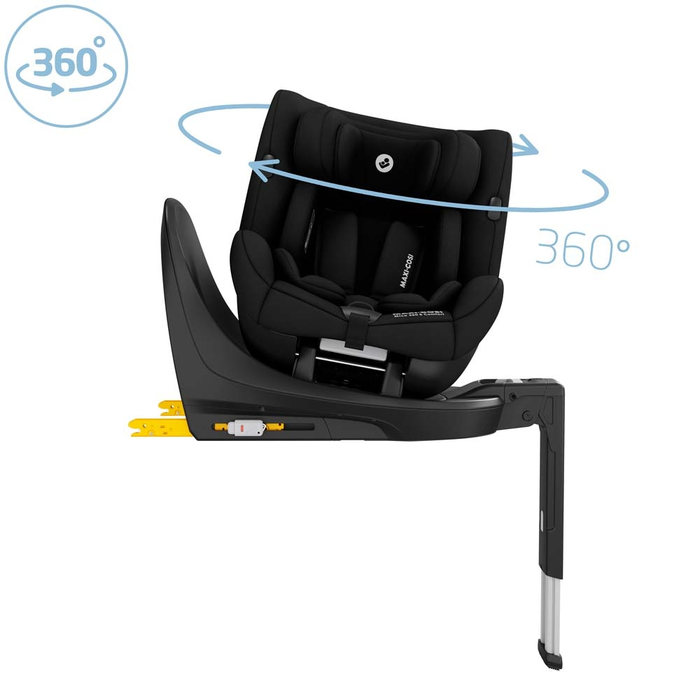 Вращение FlexiSpin на 360°, Maxi-Cosi Mica 360 S Comfort - поворотное автокресло для детей (от рождения до 4 лет / 40 - 105 см) • Authentic Black