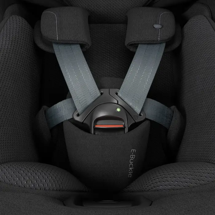 E-Buckle со световым и звуковым сигналом, Maxi-Cosi Mica Slide Pro - детское автокресло, поворотное 360°, ISOFIX с опорной ногой (0 - 4 года / 40 - 105 см) • Authentic Green