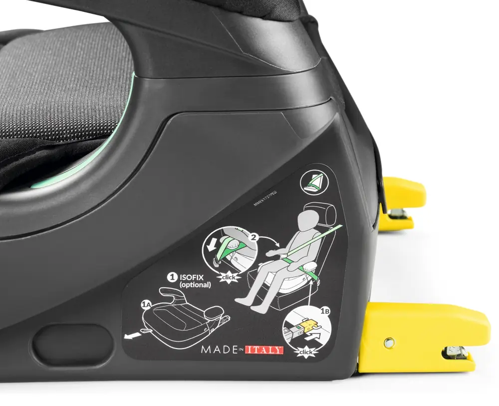 Крепление ISOFIX и маркировка сбоку бустера Peg Perego Viaggio Shuttle