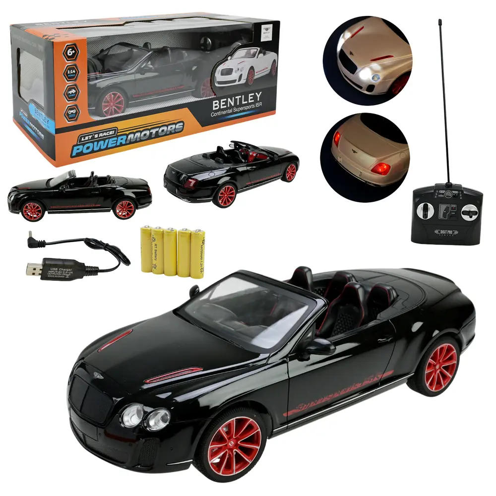 Bentley Continental Supersports із пультом, зарядним кабелем, батарейками та фарами