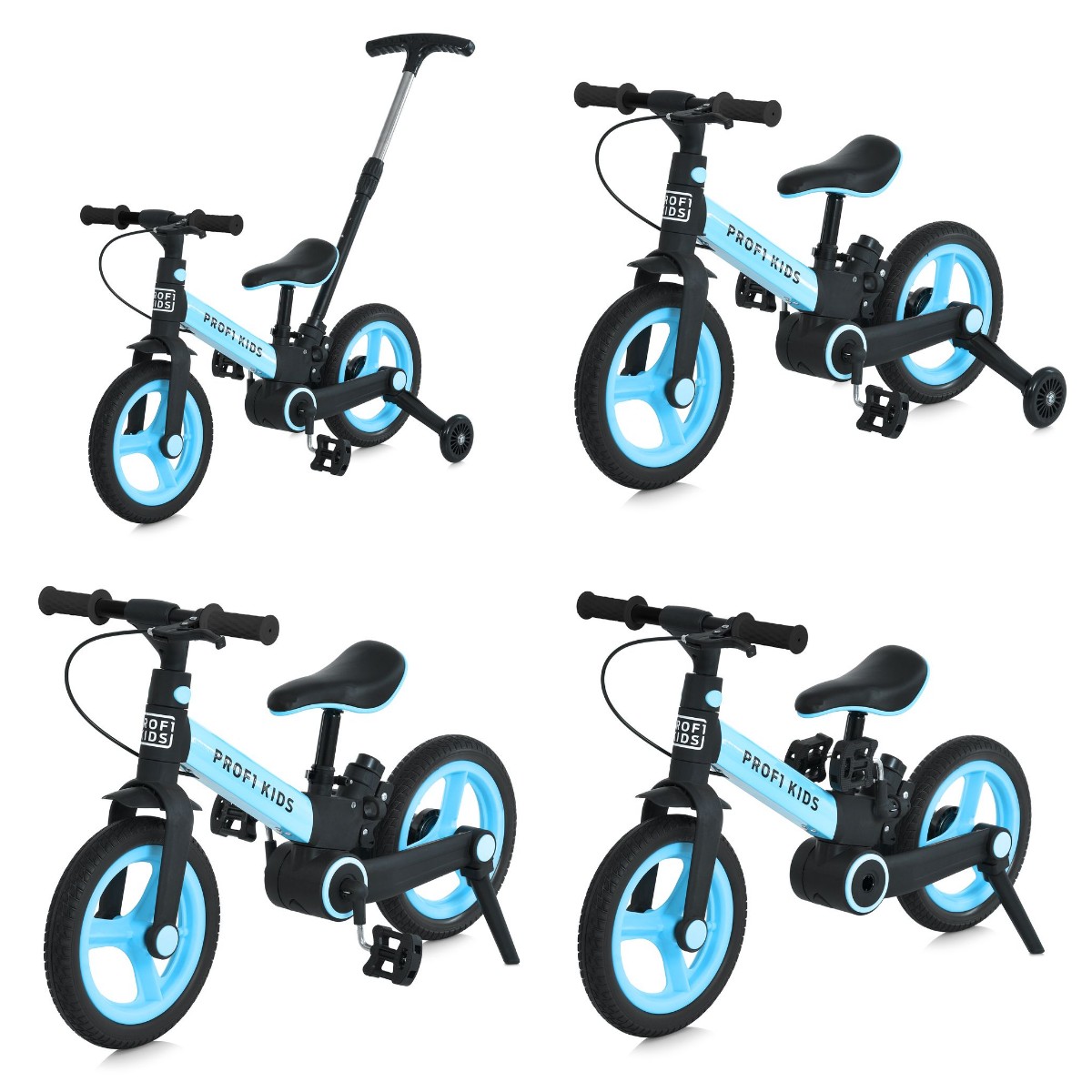 дитячий 2х колісний велосипед-трансформер 3в1, беговел від 2 років Profi Kids 12 MB 1021 фото