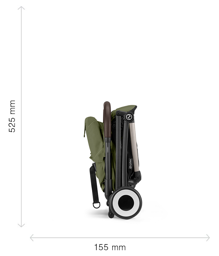 Размеры в сложенном виде Cybex Orfeo прогулочная коляска