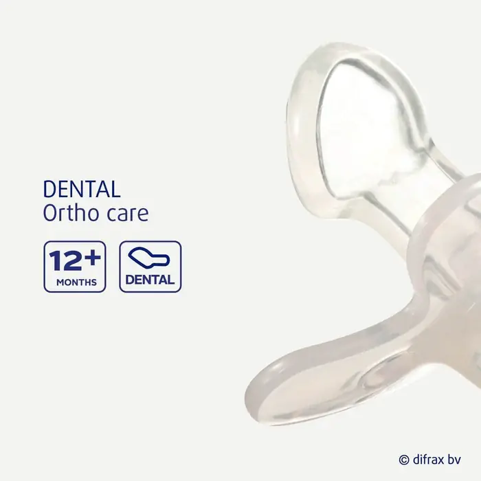 Пустушка Difrax Dental 12+ міс.: ортодонтична форма Dental
