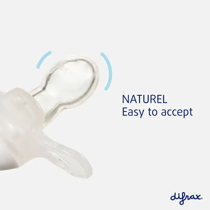 Наконечник пустушки Difrax Natural легко приймається малюком