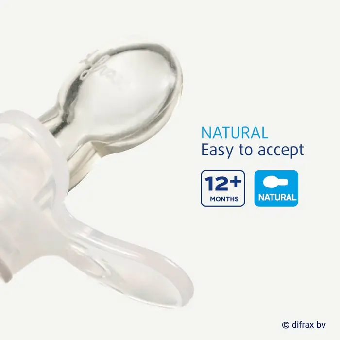 Пустушка Difrax Natural Night 12+ міс.: кругла симетрична насадка Natural