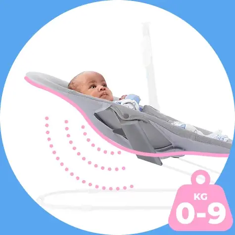 Шезлонг-качалка Kinderkraft Calmee для детей от рождения до 9 кг