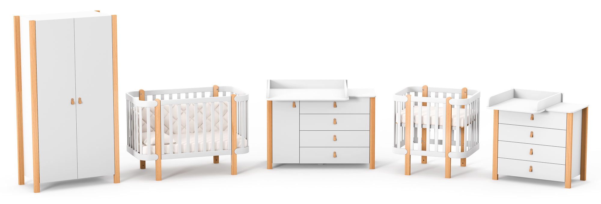 Коллекция детской мебели Veres Monaco Collection бело-буковый цвет