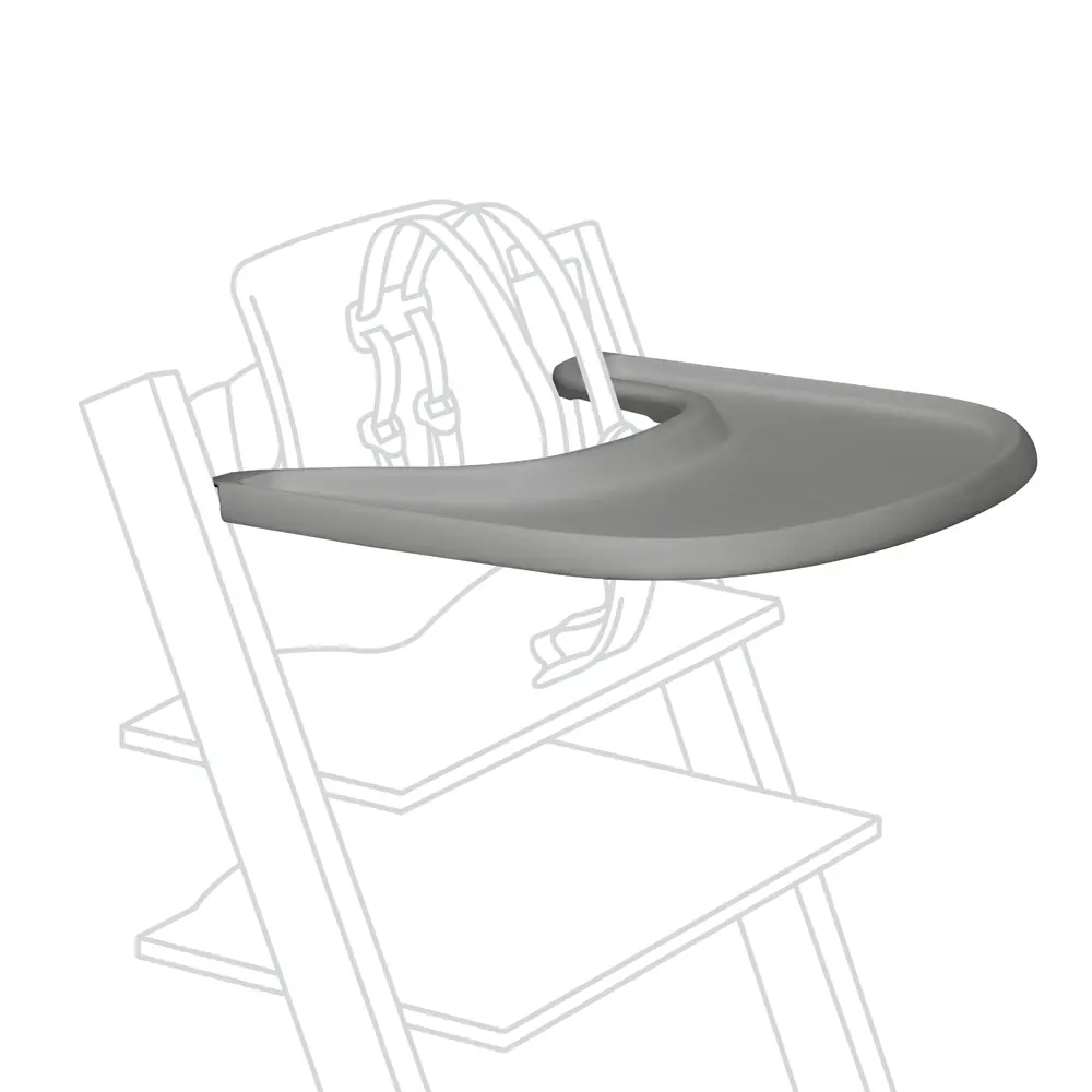 Схема встановлення стільниці Stokke Tray на стільчик Tripp Trapp із сидінням-вставкою Baby Set