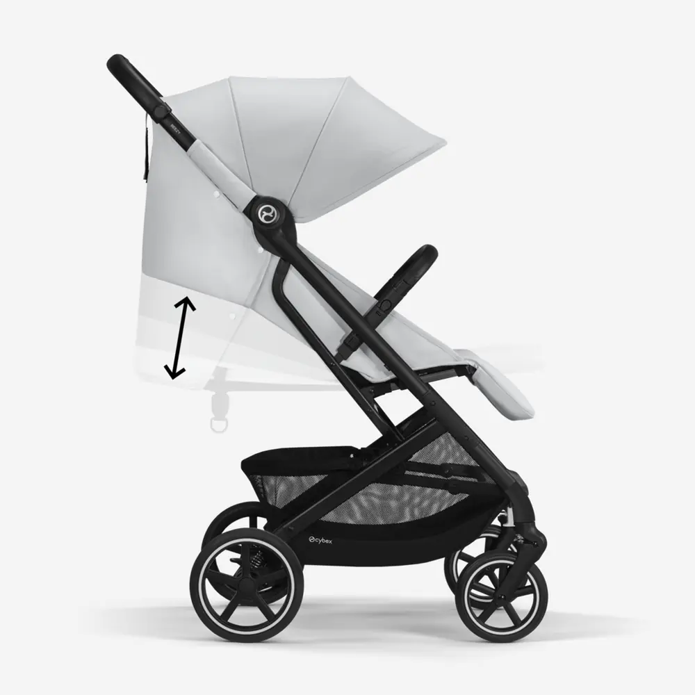 Cybex Beezy с разложенной спинкой и подножкой
