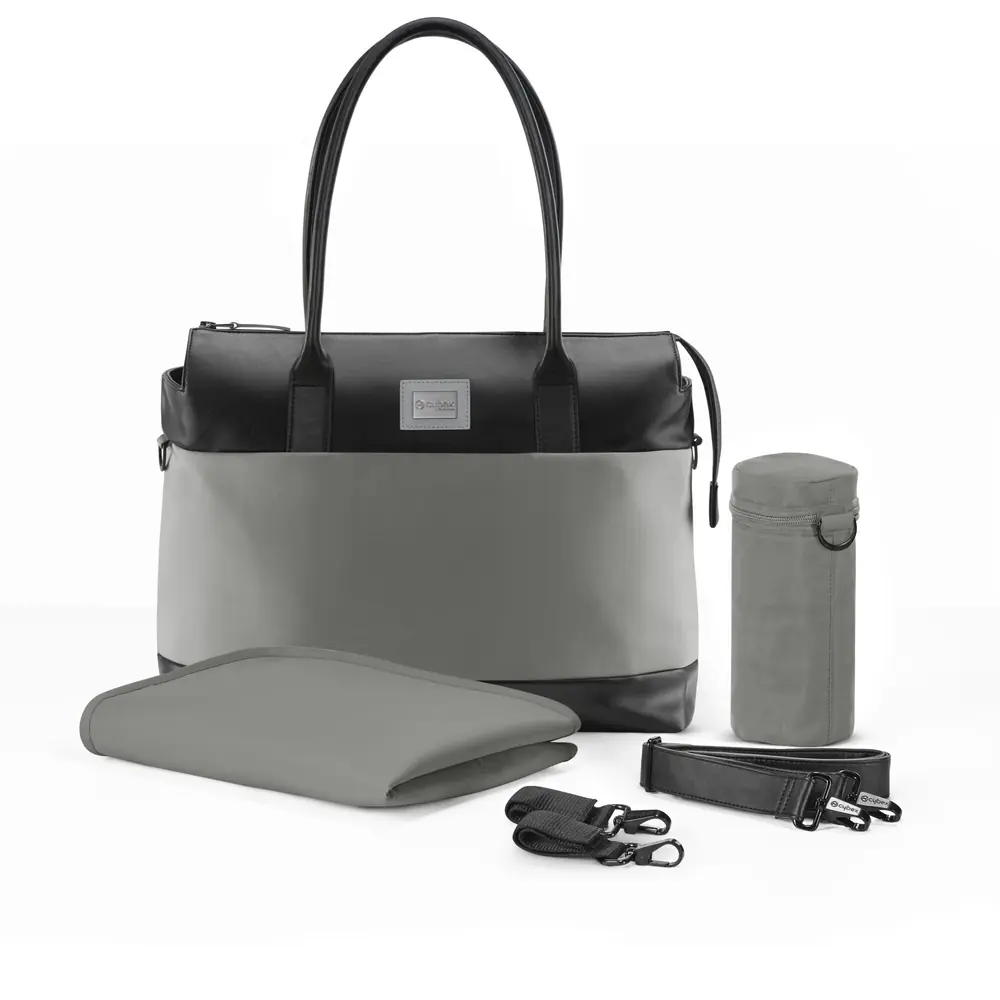 Комплект сумки Cybex Platinum Tote Bag: чехол для бутылочки, коврик для пеленания и ремни с карабинами