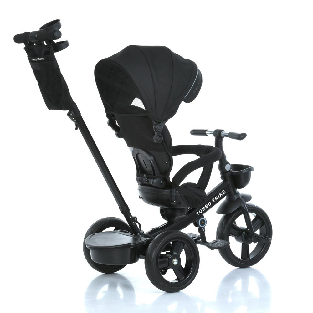 Детский 3-колесный велосипед с родительской ручкой и поворотным сиденьем Turbo Trike MT 1001-1 фото