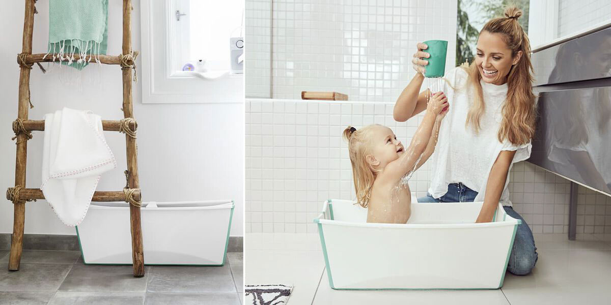 Купання дитини у ванночці Stokke Flexi Bath вдома