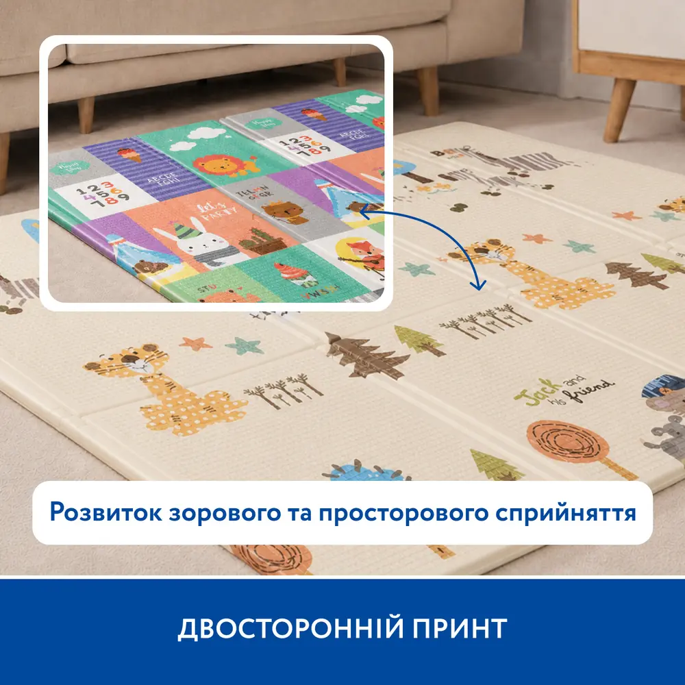 Двосторонній принт термокилимка Piccolino «Дивовижні історії»