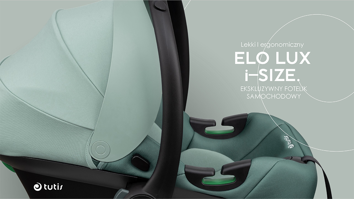 легке дитяче автокрісло Tutis Elo Lux i-Size переноска від народження, 40-87 см