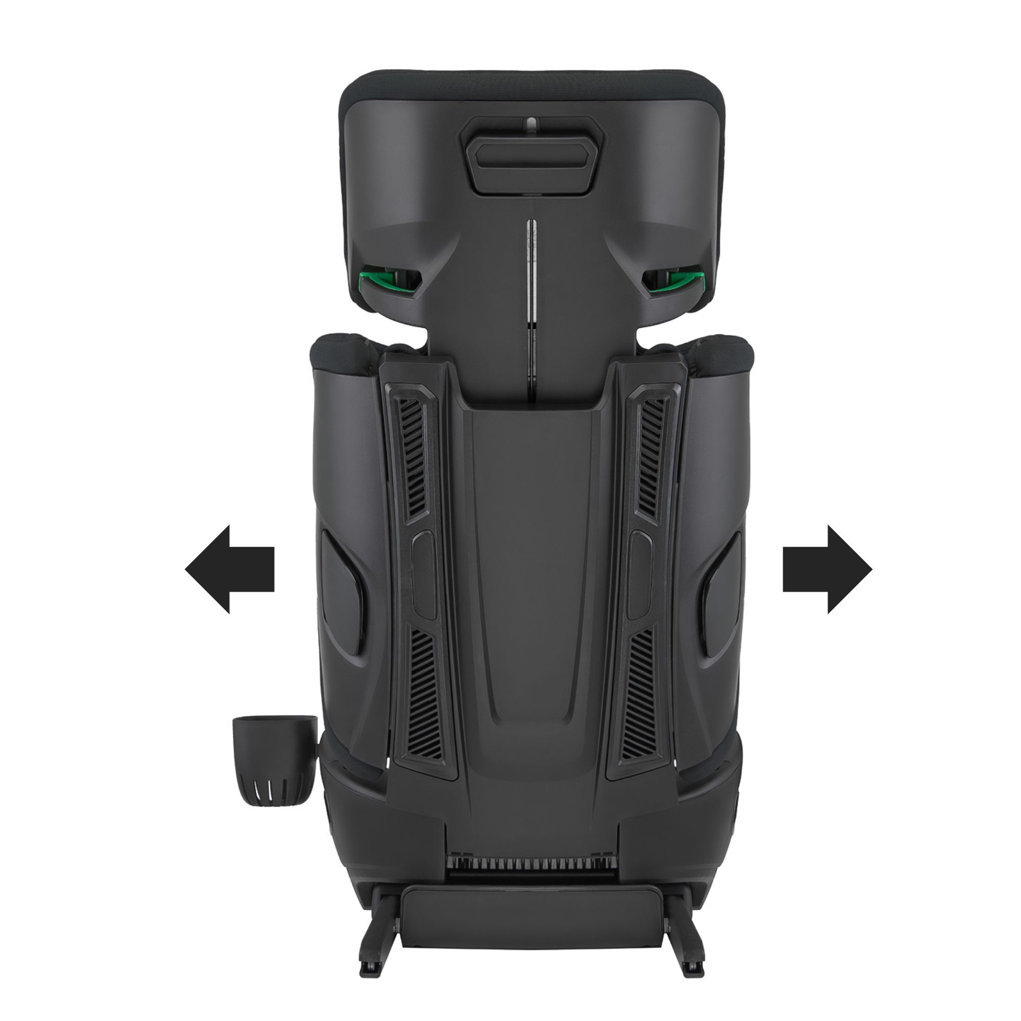 Функциональная регулировка ширины боковин, позволяющая креслу 'расти' вместе с ребенком