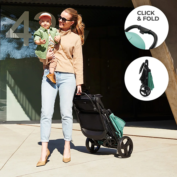 Складання однією рукою коляску Kinderkraft Rine